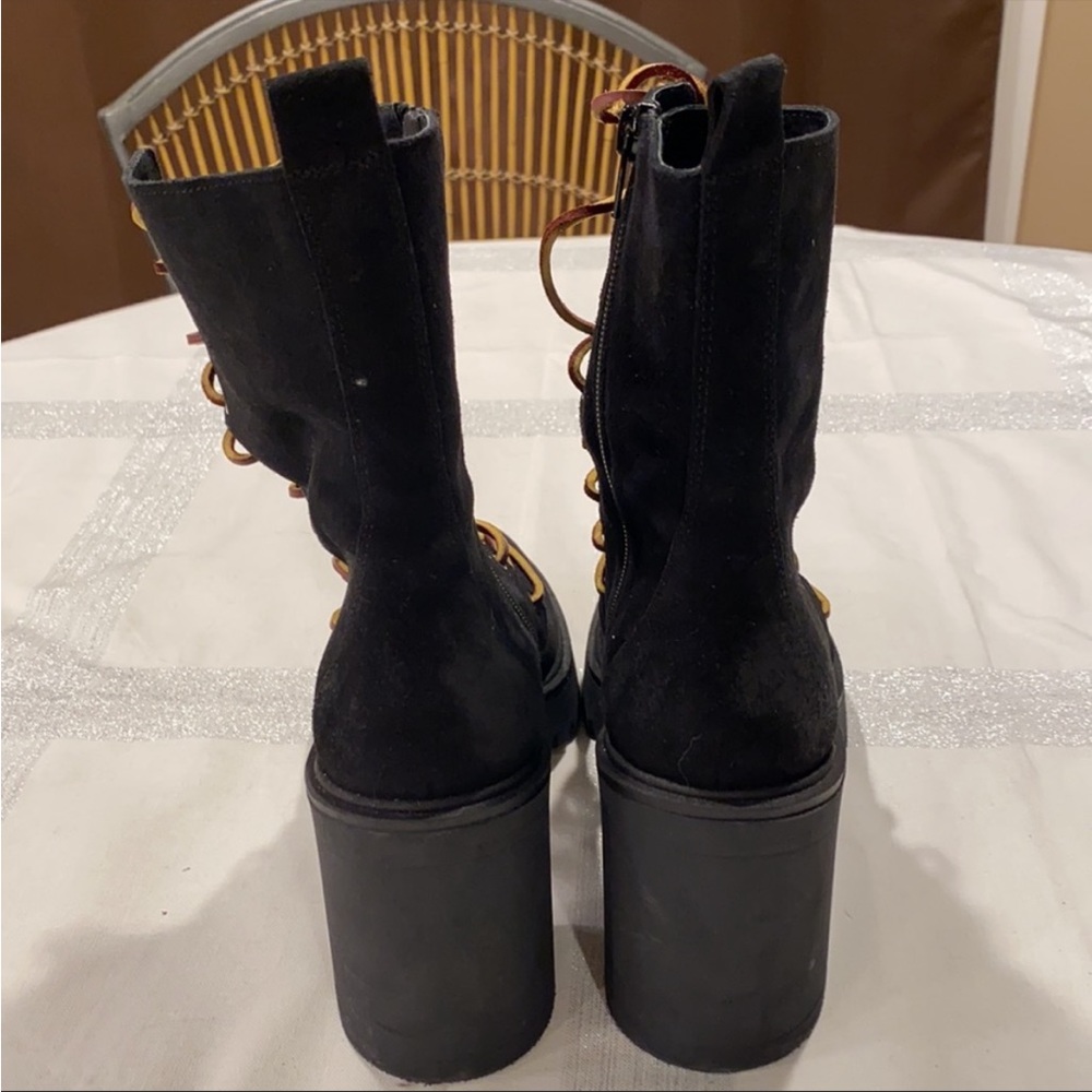 Free people Dylan black suede combat boots - Picture 4 of 9